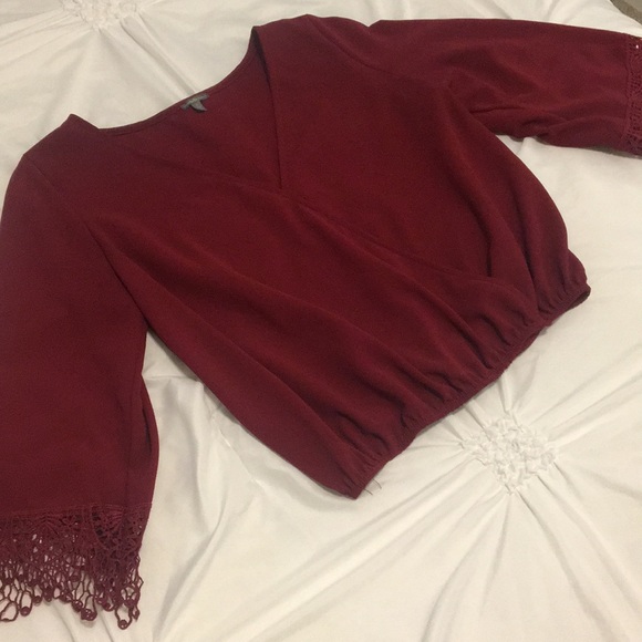Deep Red Charlotte Russe Shirt - Picture 2 of 6